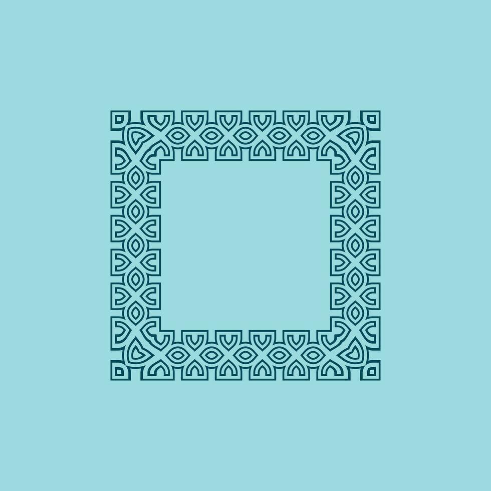 abstract art decorative square ornamental pattern frame vector