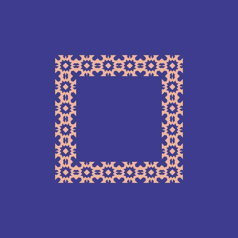 abstract art decorative square ornamental pattern frame vector