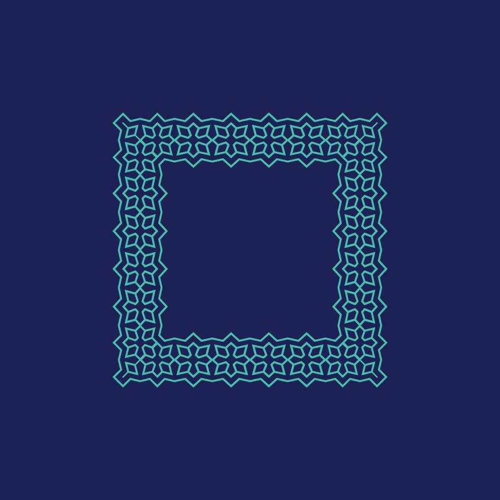 abstract art decorative square ornamental pattern frame vector