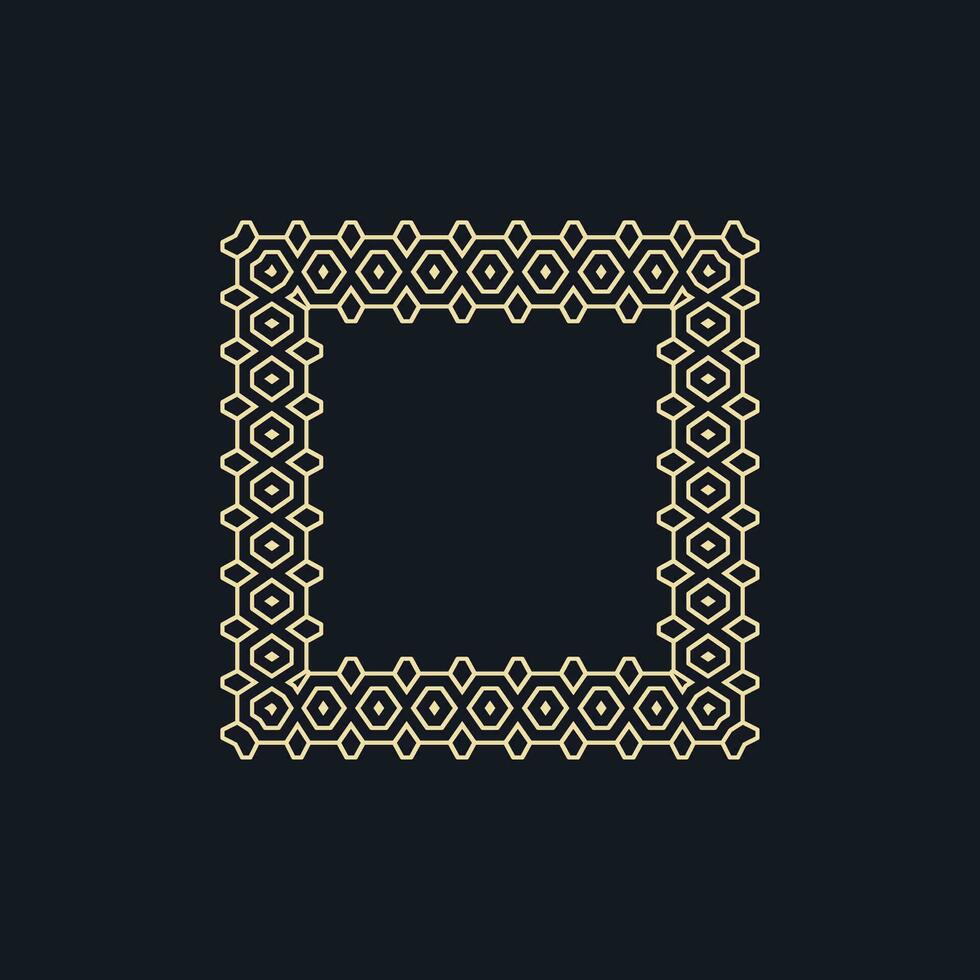 abstract art decorative square ornamental pattern frame vector