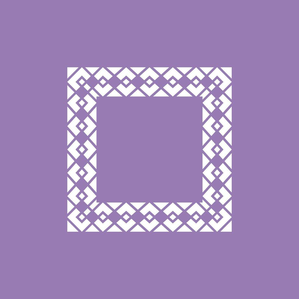 abstract art decorative square ornamental pattern frame vector