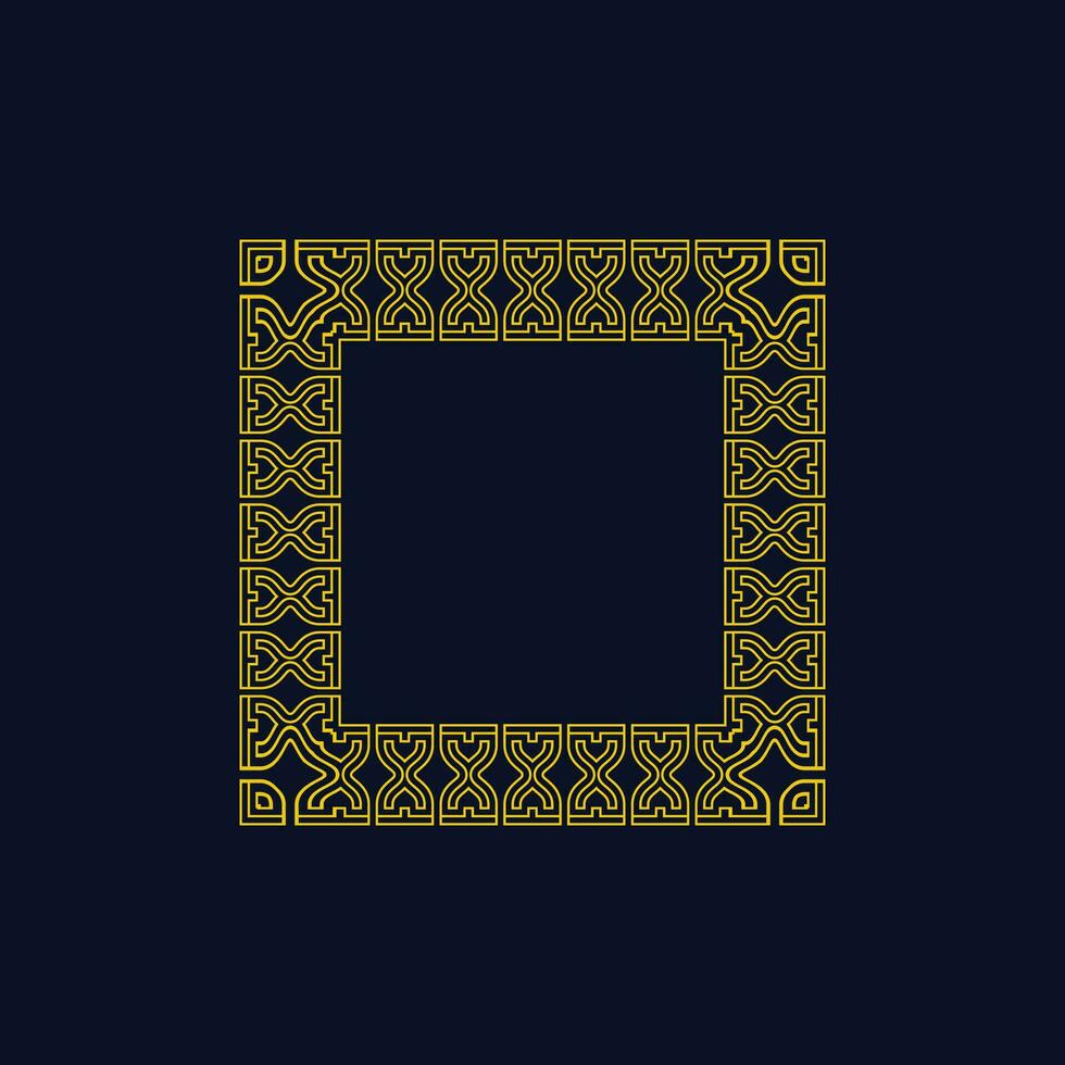 abstract art decorative square ornamental pattern frame vector