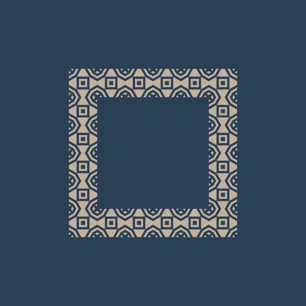abstract art decorative square ornamental pattern frame vector