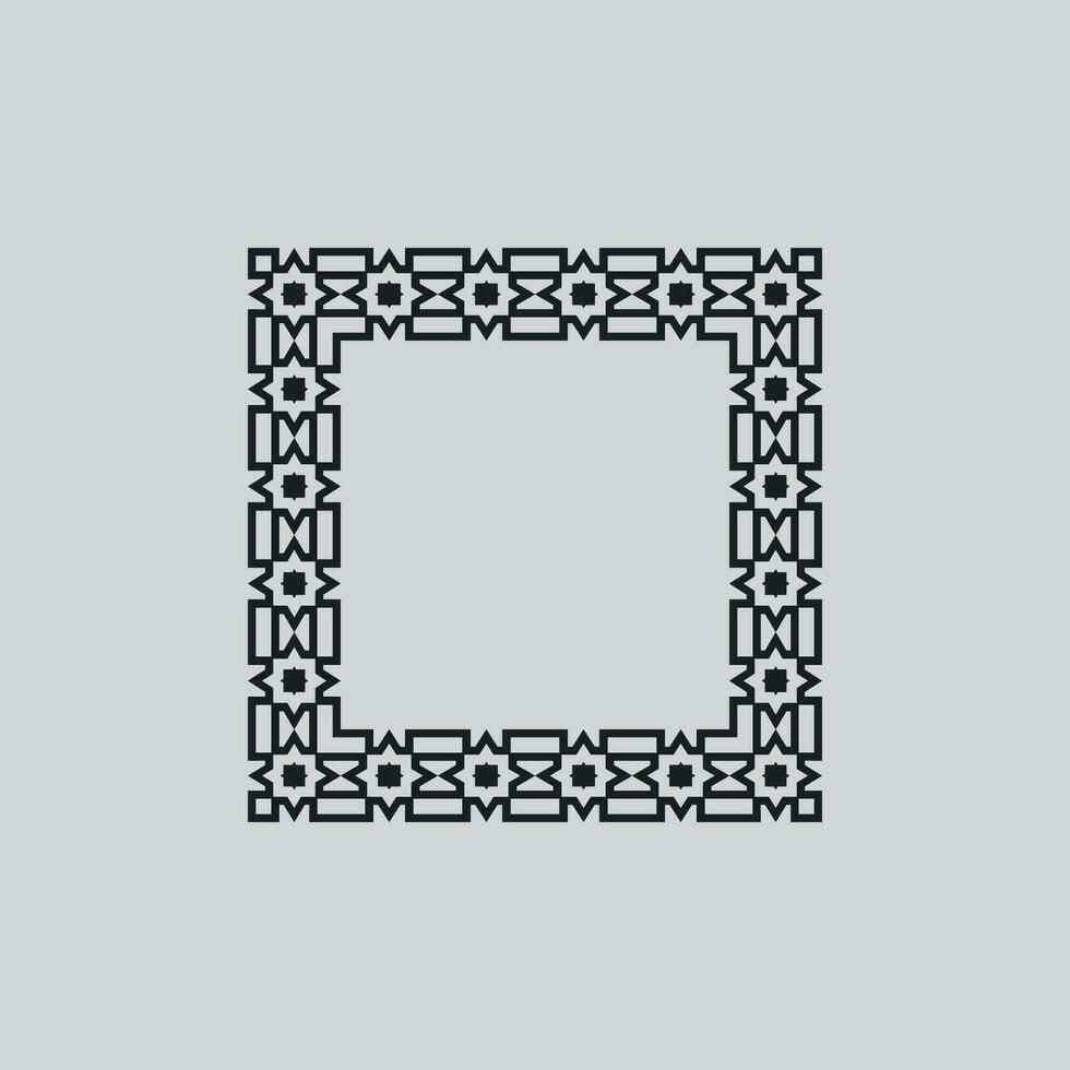 abstract art decorative square ornamental pattern frame vector