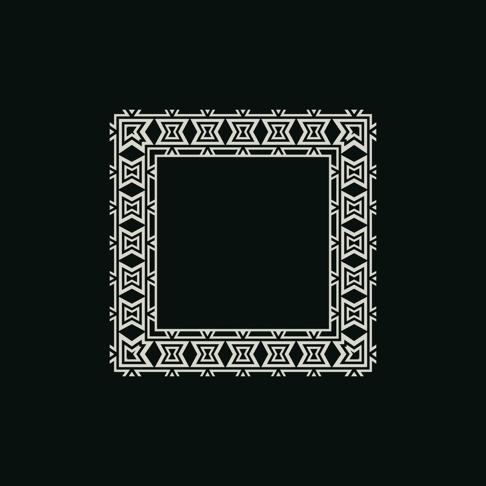 abstract art decorative square ornamental pattern frame vector