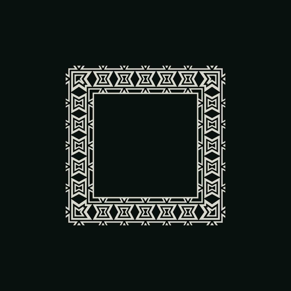 abstract art decorative square ornamental pattern frame vector