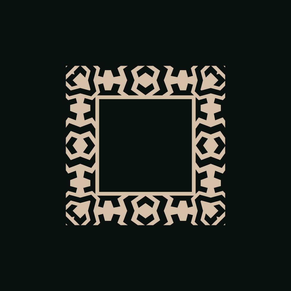 abstract art decorative square ornamental pattern frame vector
