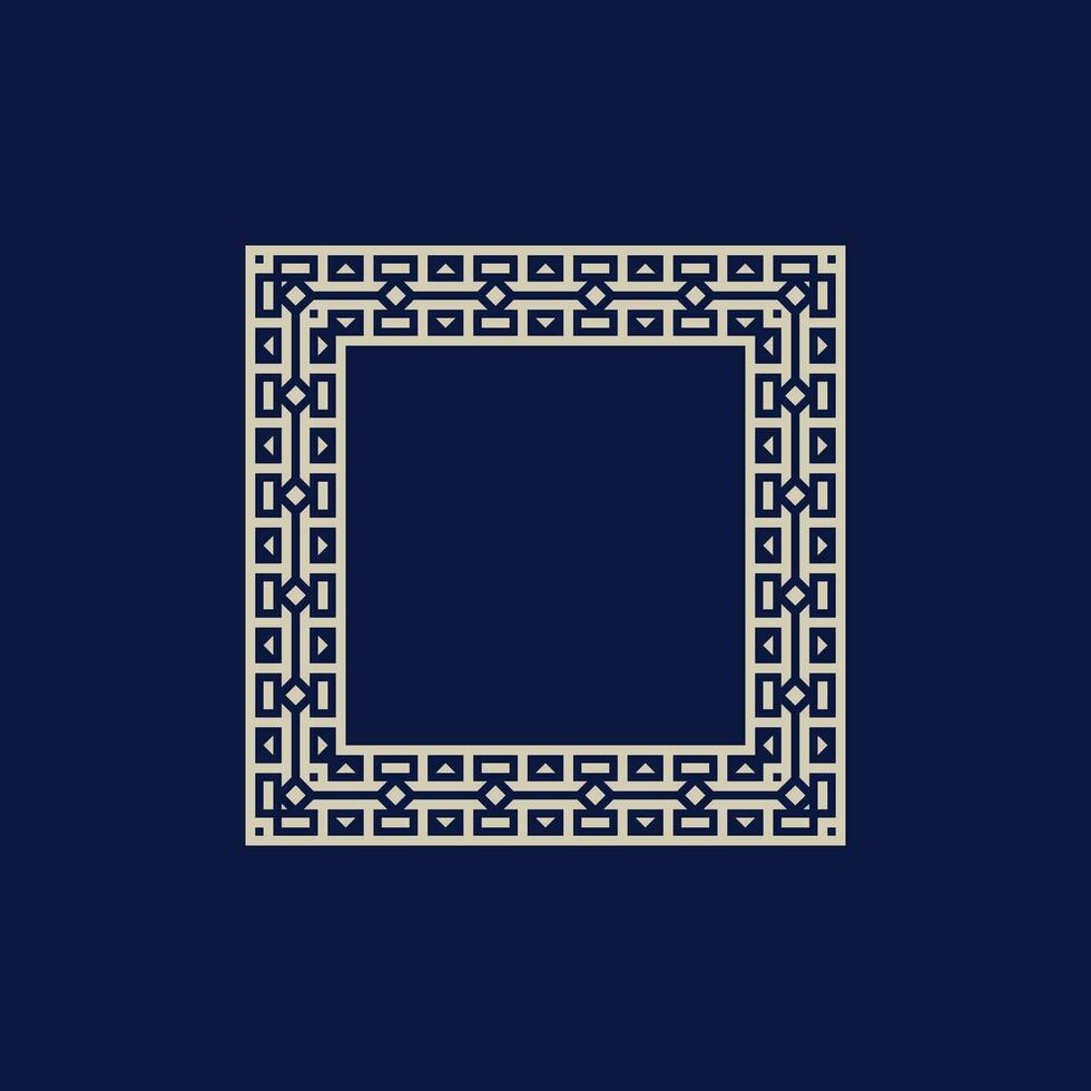 abstract art decorative square ornamental pattern frame vector