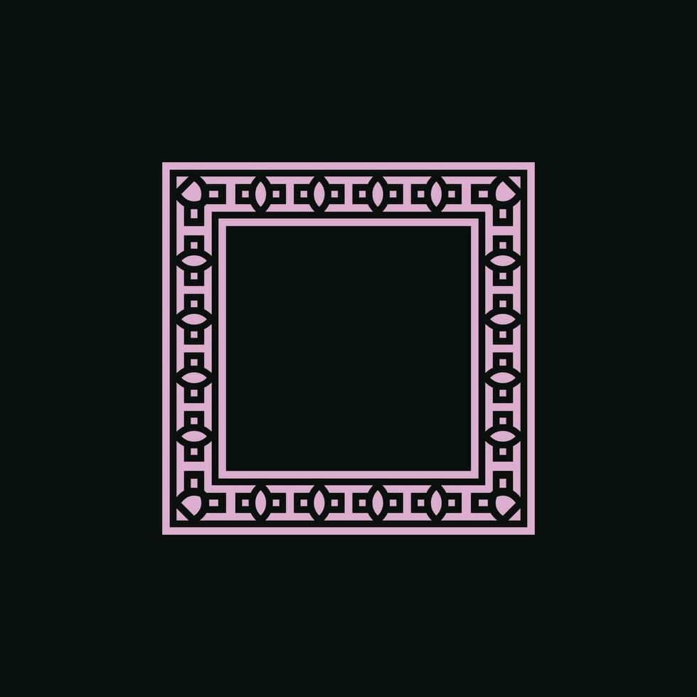 abstract art decorative square ornamental pattern frame vector