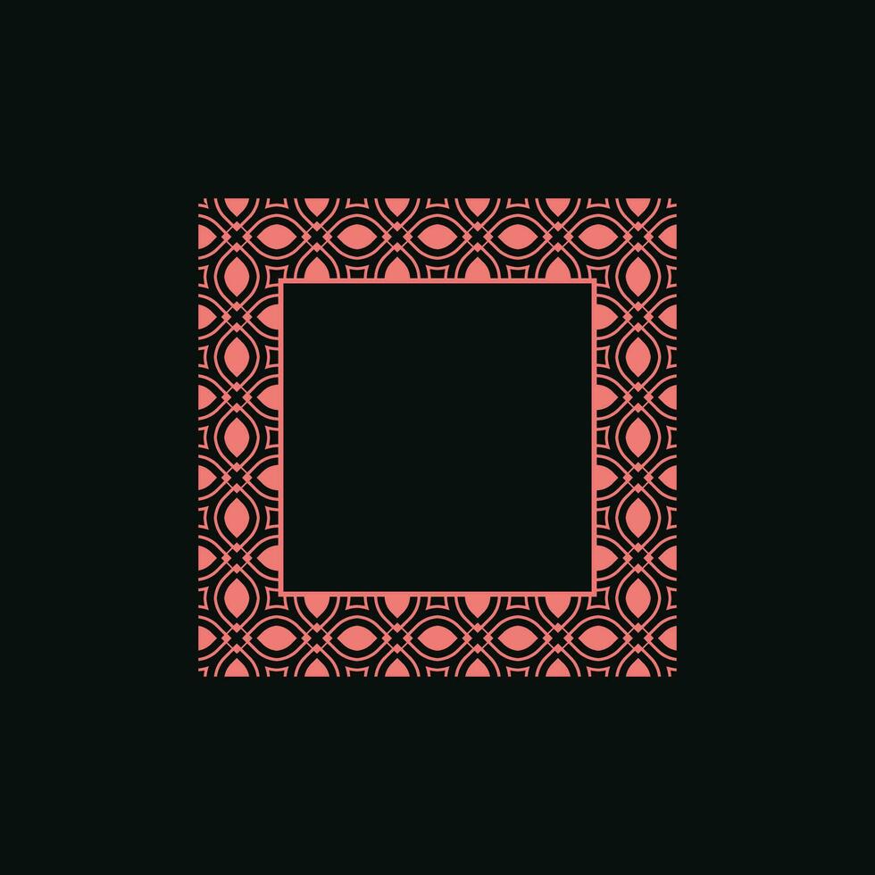 abstract art decorative square ornamental pattern frame vector