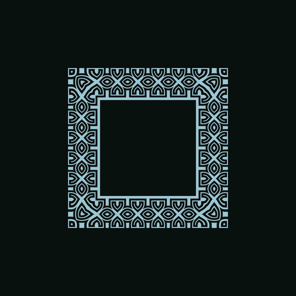abstract art decorative square ornamental pattern frame vector