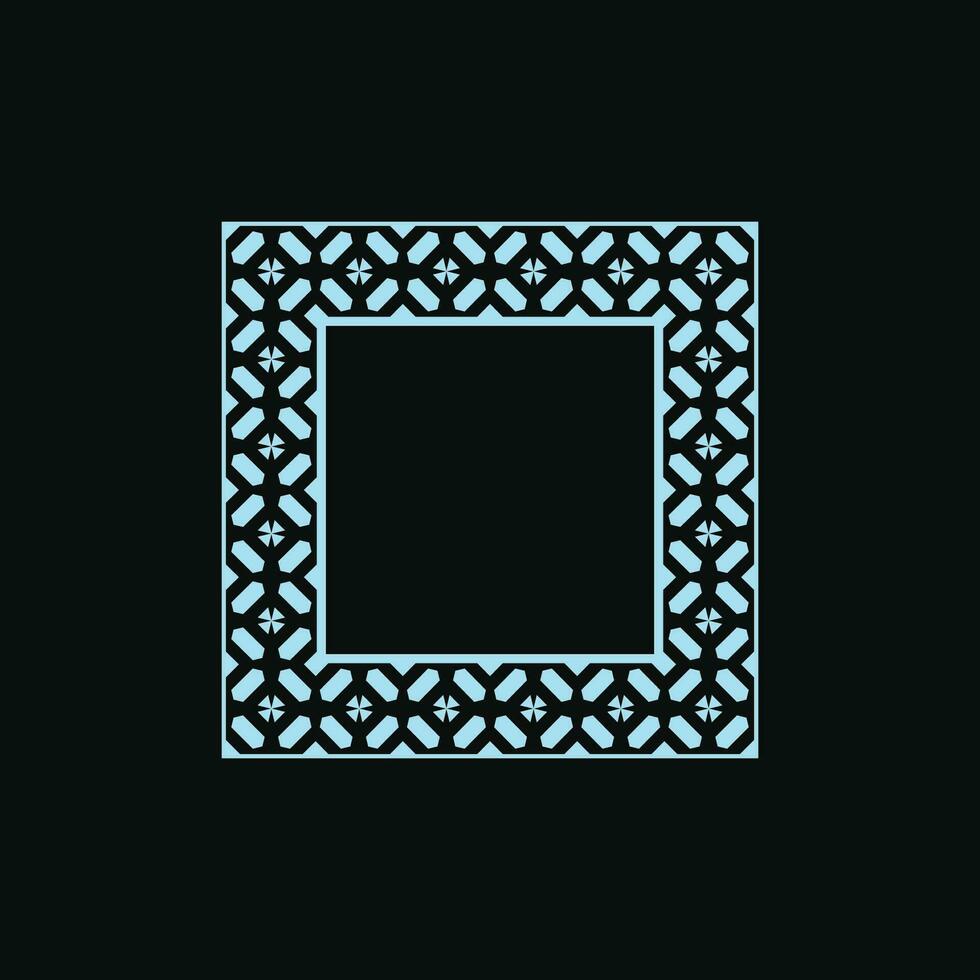 abstract art decorative square ornamental pattern frame vector