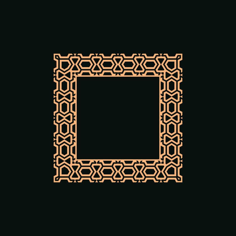 abstract art decorative square ornamental pattern frame vector
