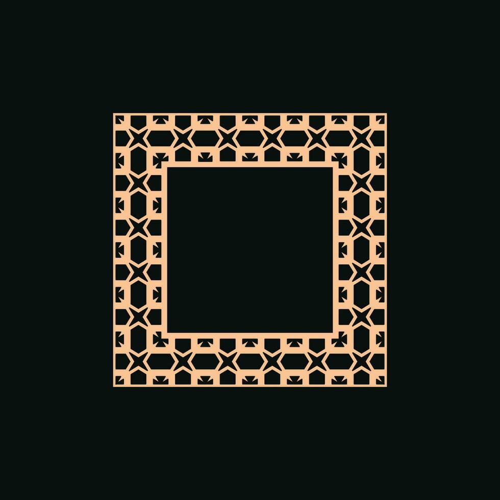 abstract art decorative square ornamental pattern frame vector