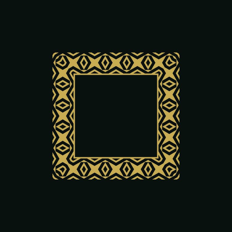 abstract art decorative square ornamental pattern frame vector