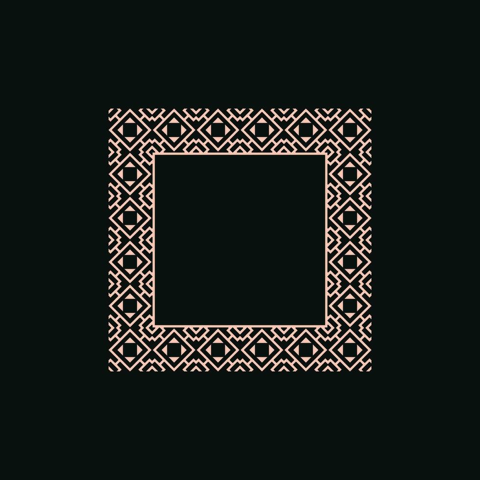 abstract art decorative square ornamental pattern frame vector