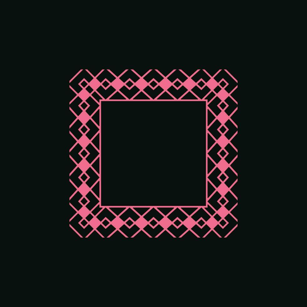 abstract art decorative square ornamental pattern frame vector