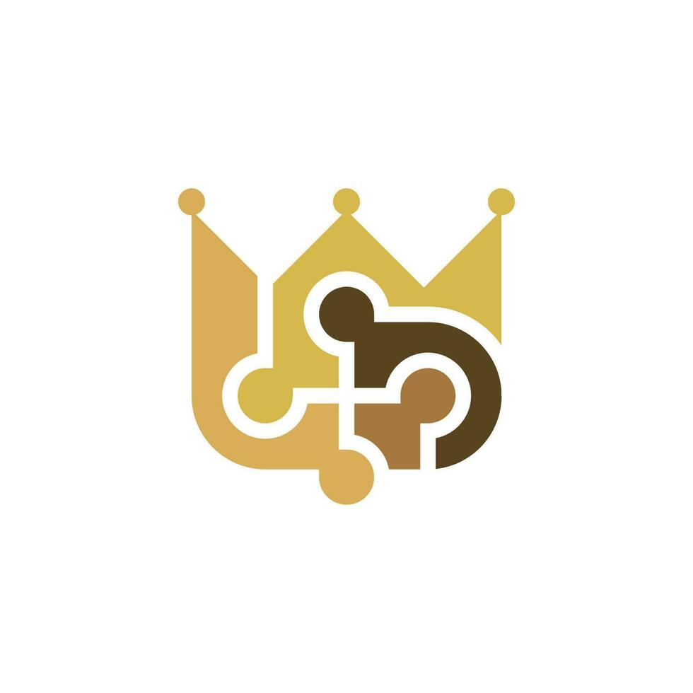 modern crown community people logo vector