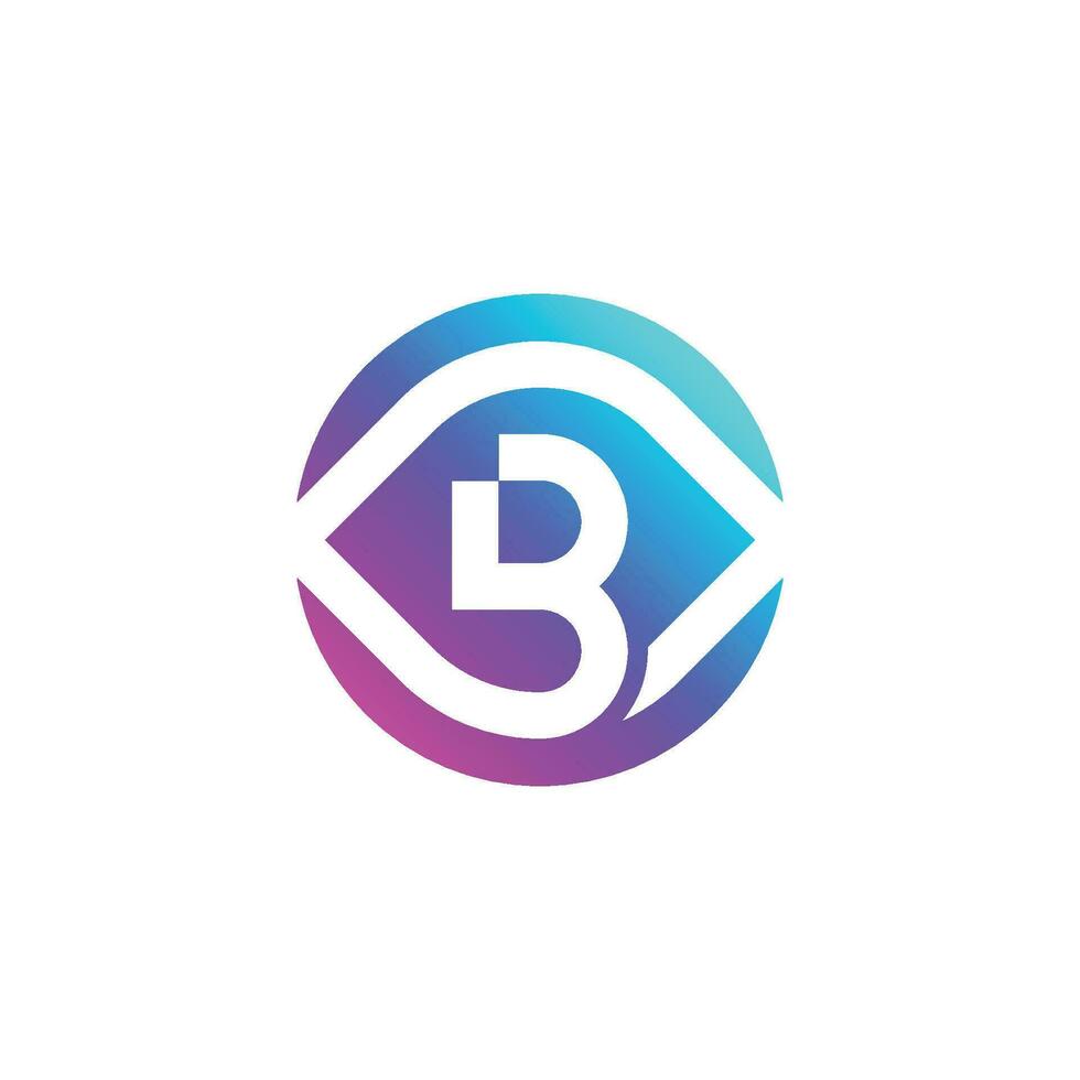 Initial letter B modern eye vision logo vector