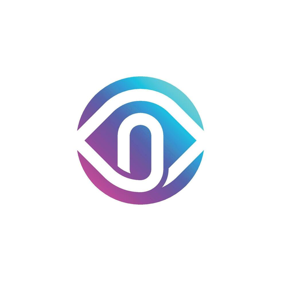 Initial letter O modern eye vision logo vector