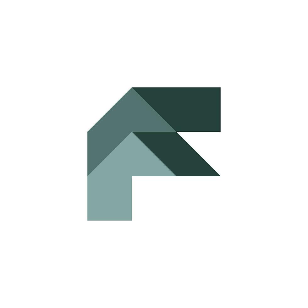 Modern and Flat letter F house building construction logo vector