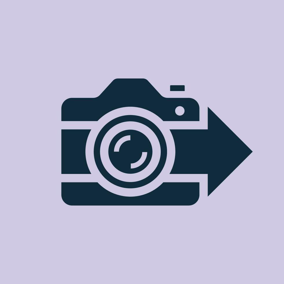 modern arrow camera photography logo vector