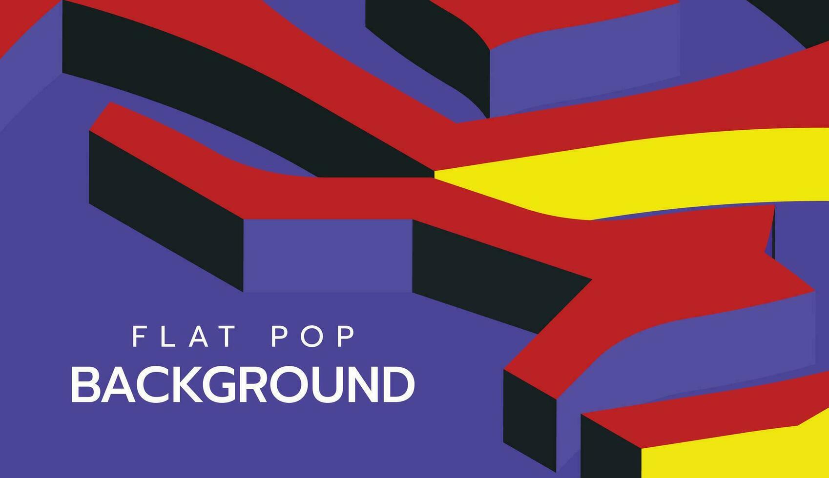 Modern flat colorful pop art background. slide presentation abstract background vector