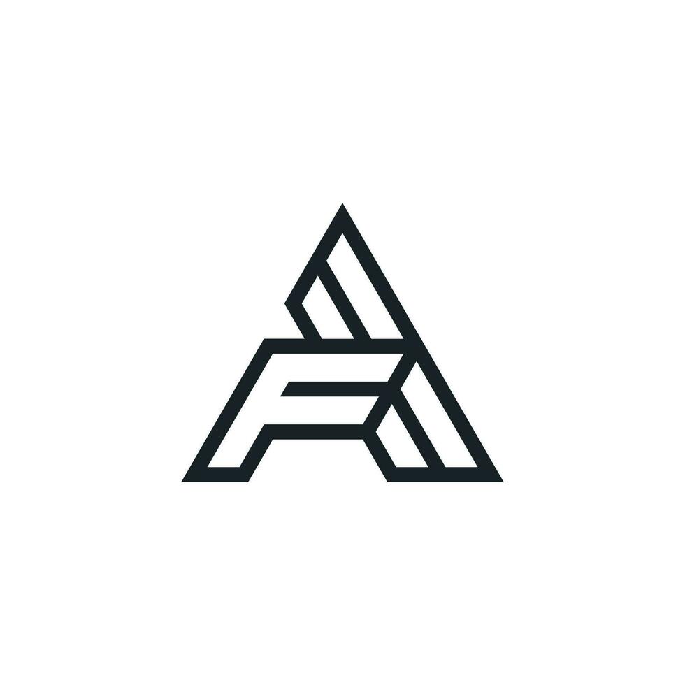 Letter AF or FA logo vector