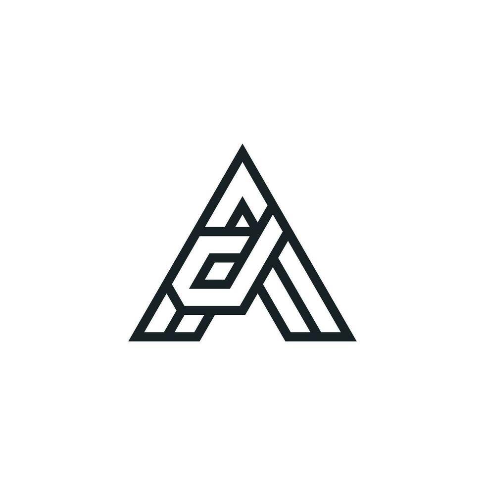 Letter AD or DA logo vector