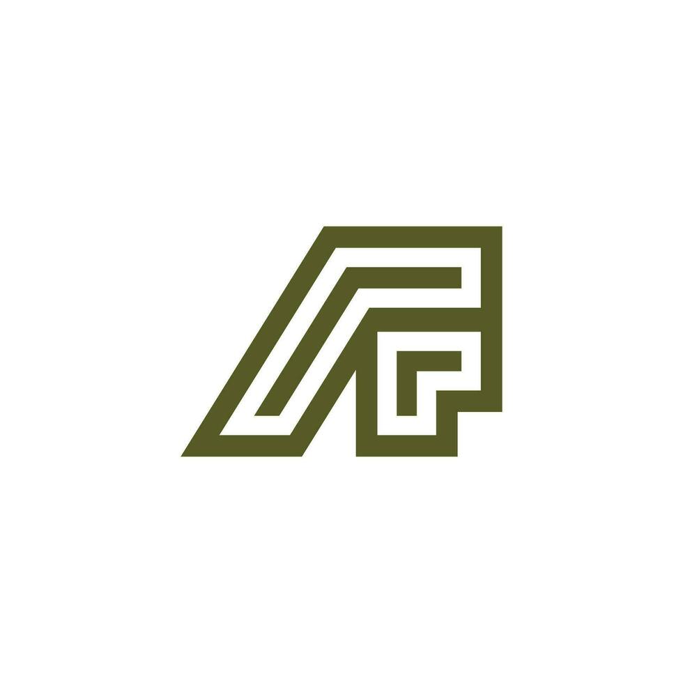 Letter AF or FA logo vector
