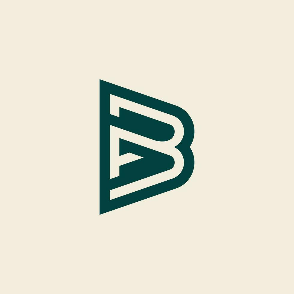 Letter BA or AB logo vector