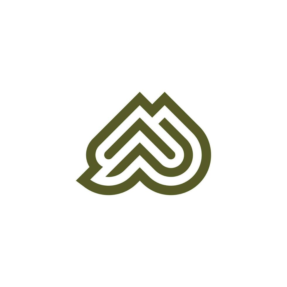 Letter AP or PA logo vector