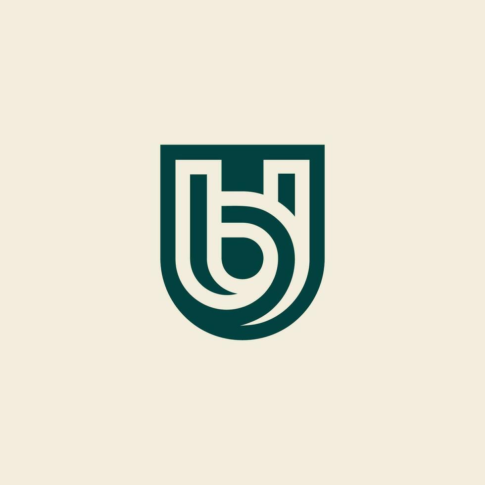 Letter BU or UB logo vector