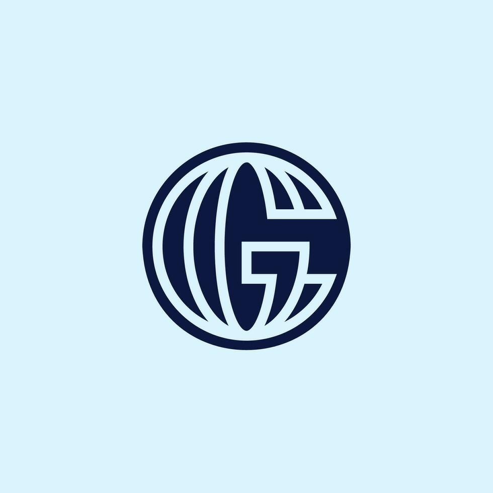 Letter CG or GC logo vector