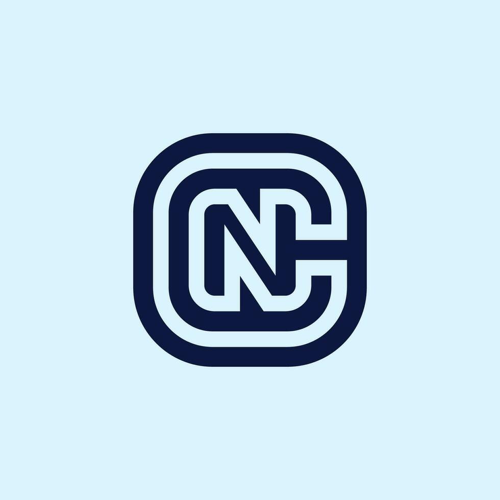 Letter CN or NC logo vector
