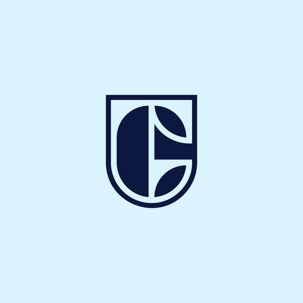 Letter CU or UC logo vector