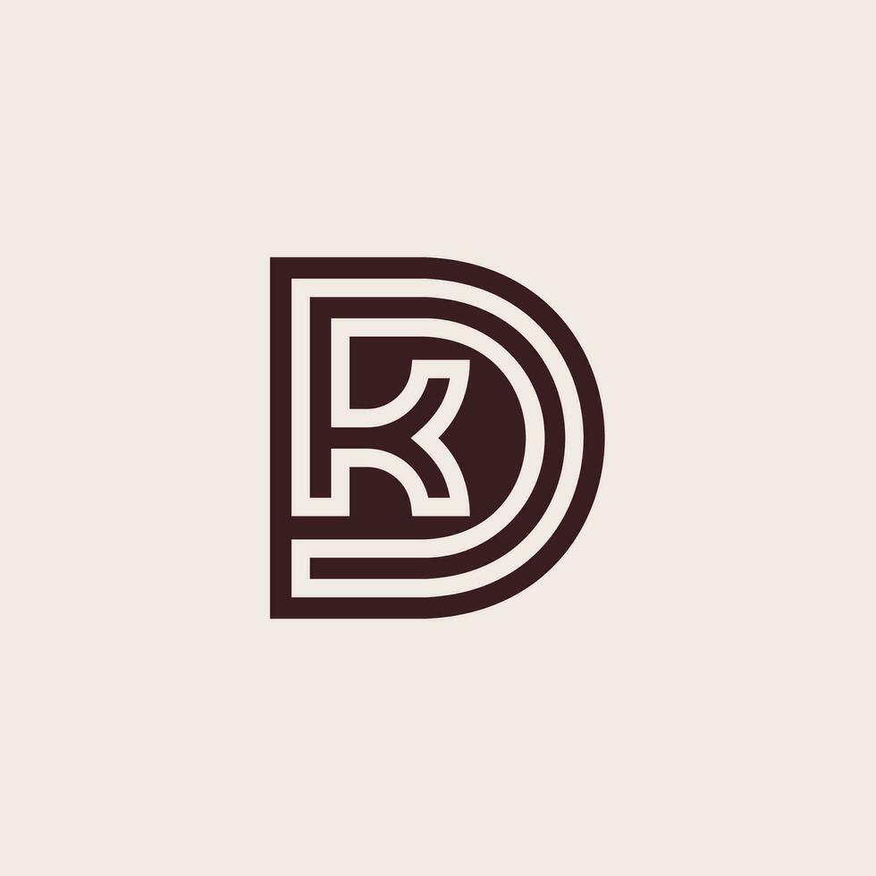 Letter DK or KD logo vector