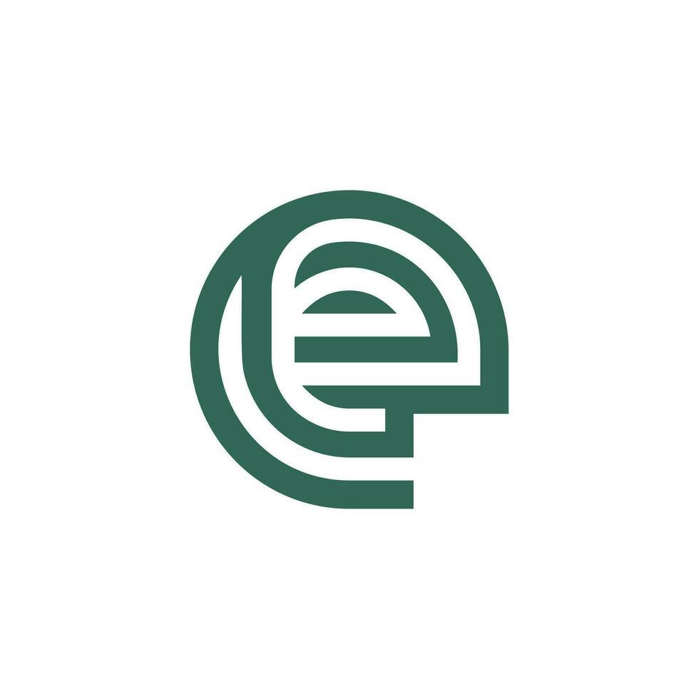 Letter EL or LE logo vector