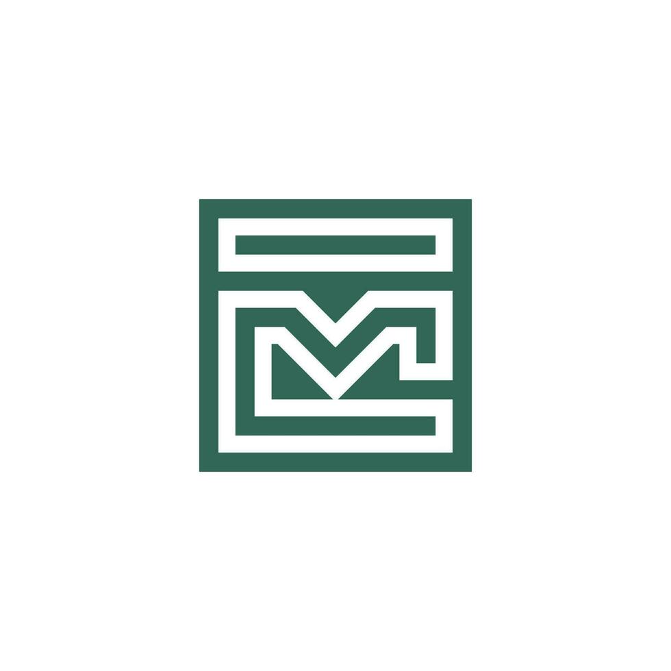 Letter EM or ME logo vector