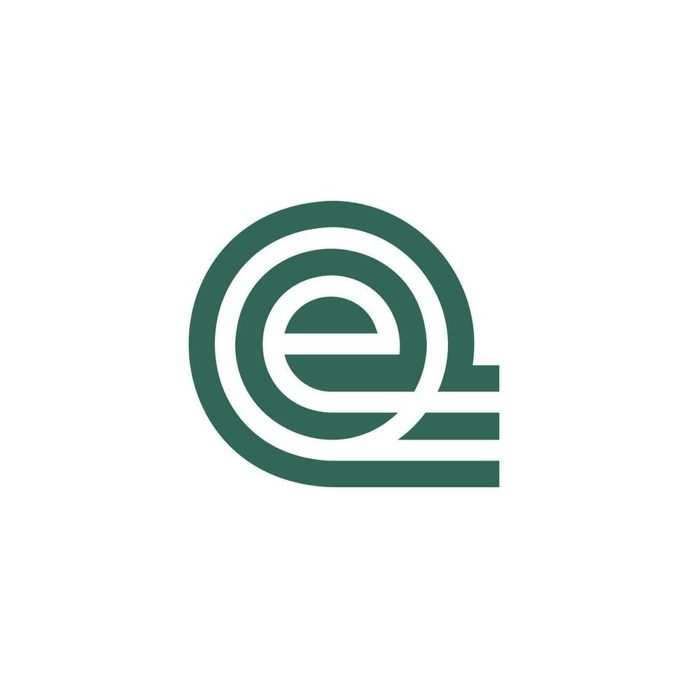 letra eq o qe logo vector