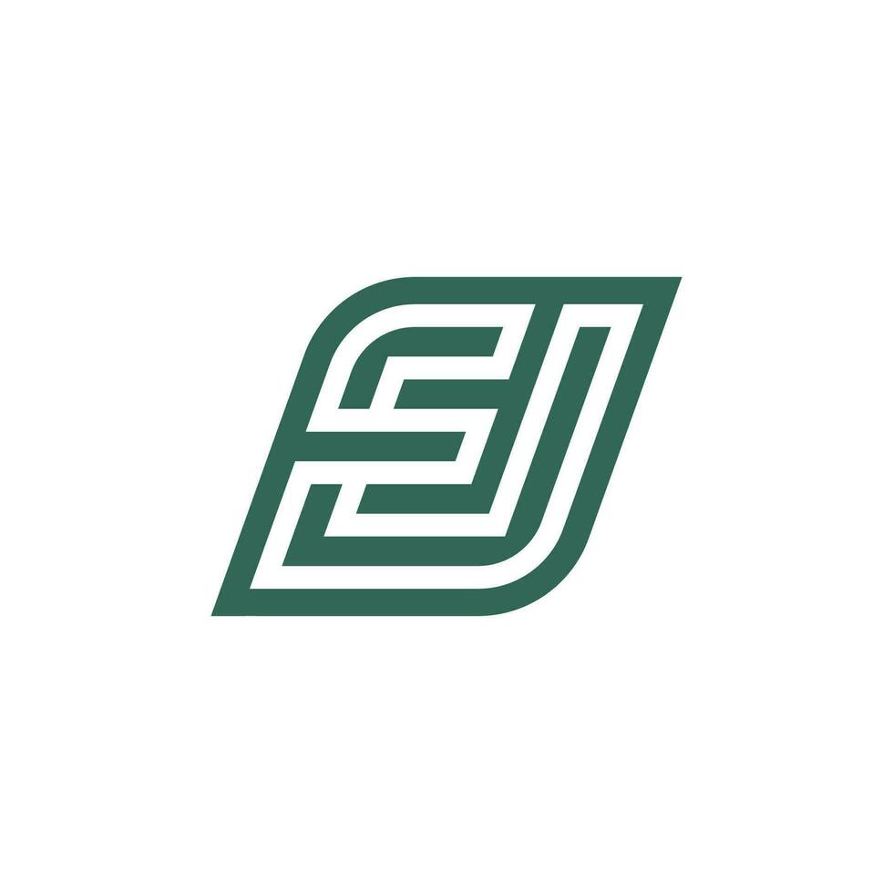 Letter EJ or JE logo vector