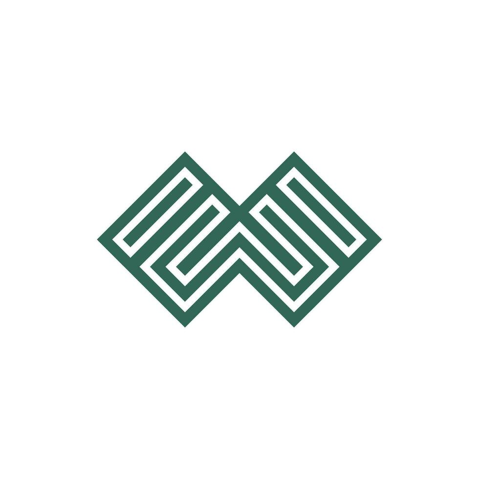 Letter EW or WE logo vector