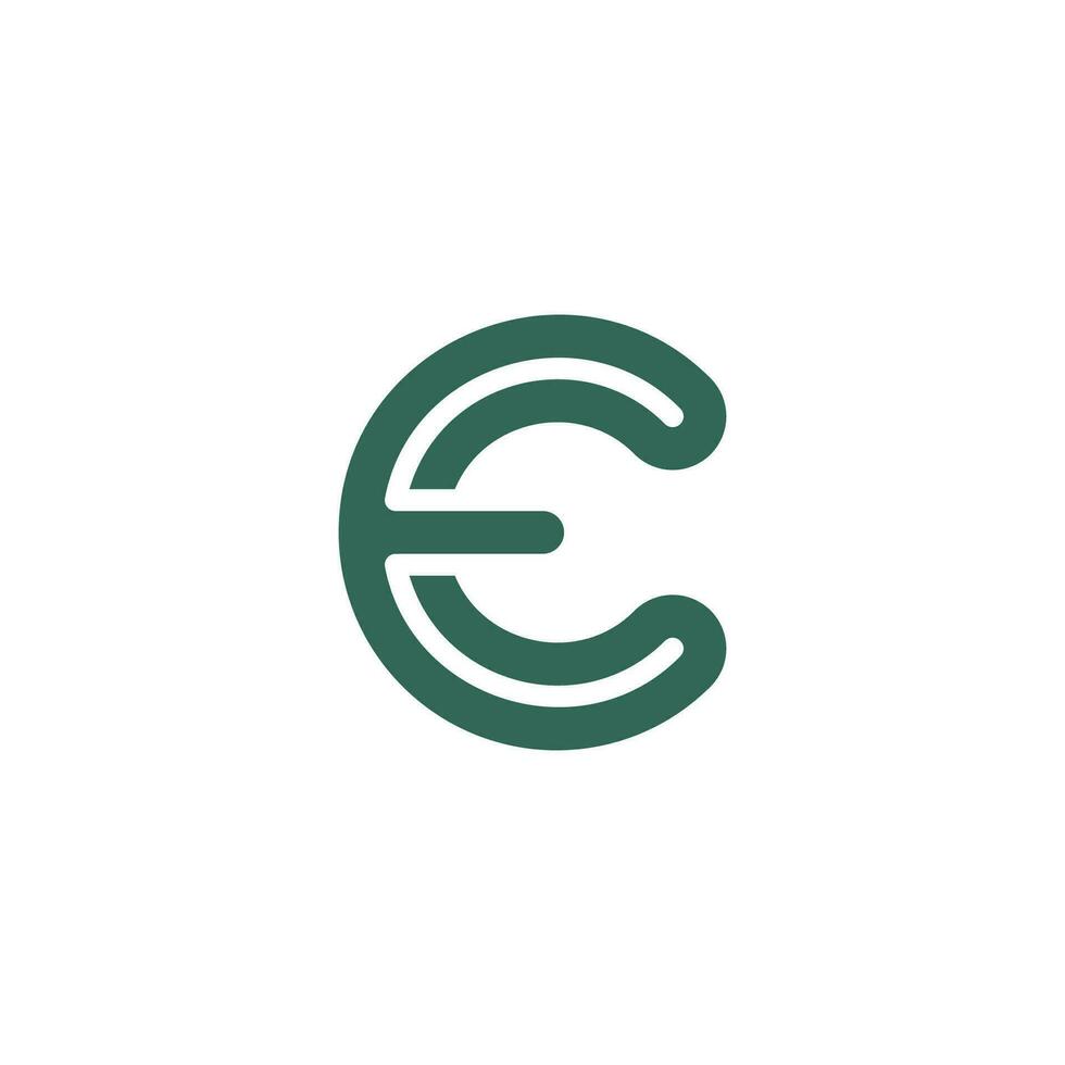 Letter EC or CE logo vector