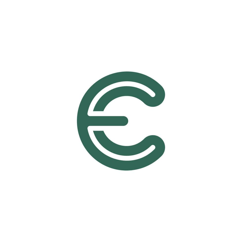 Letter EC or CE logo vector