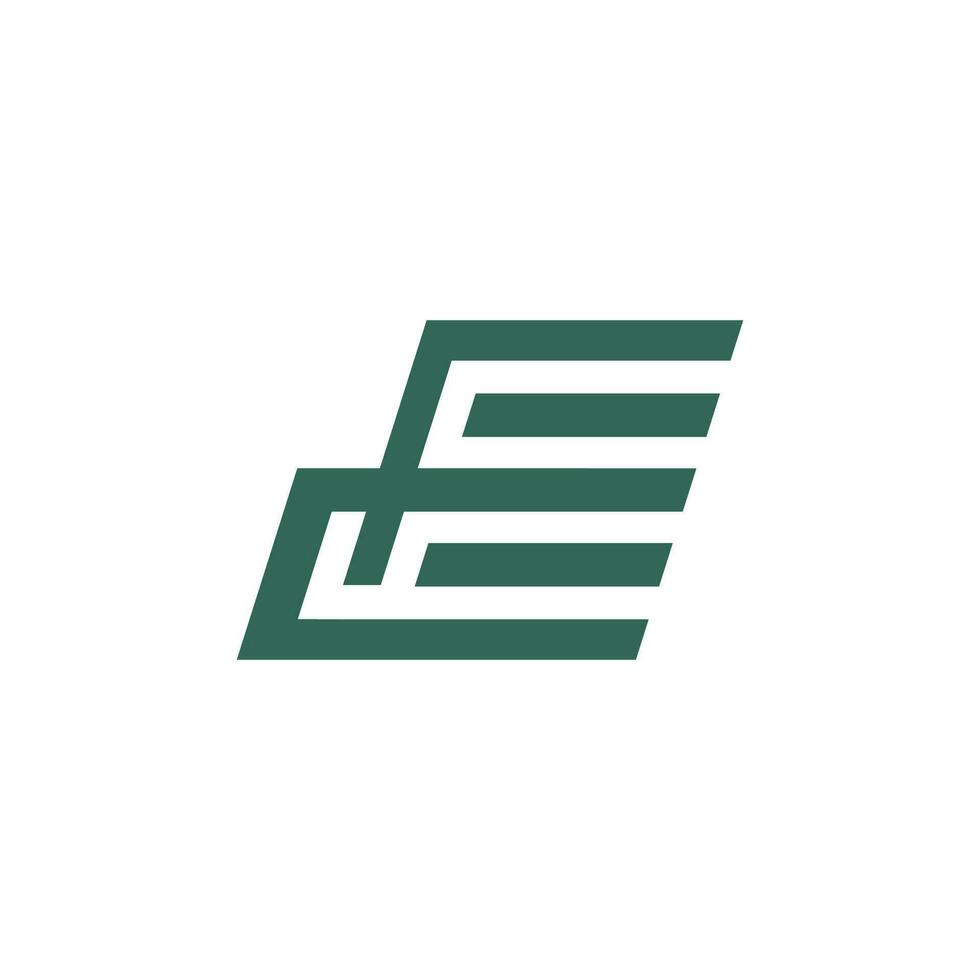 Letter EF or FE logo vector