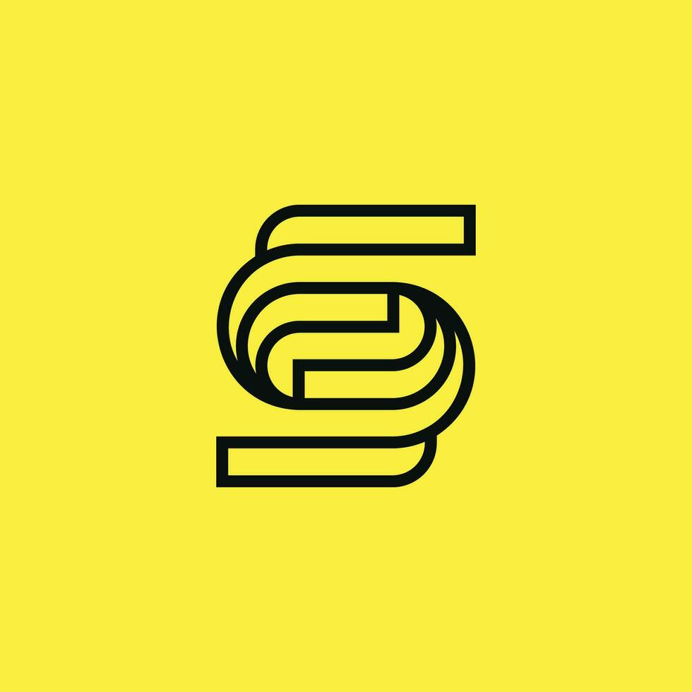 Letter FS or SF logo vector