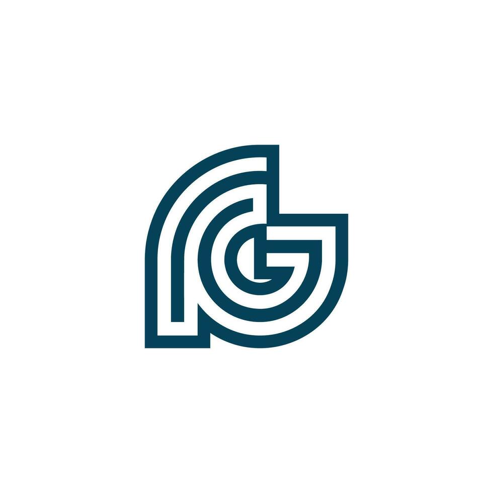 Letter GE or EG logo vector