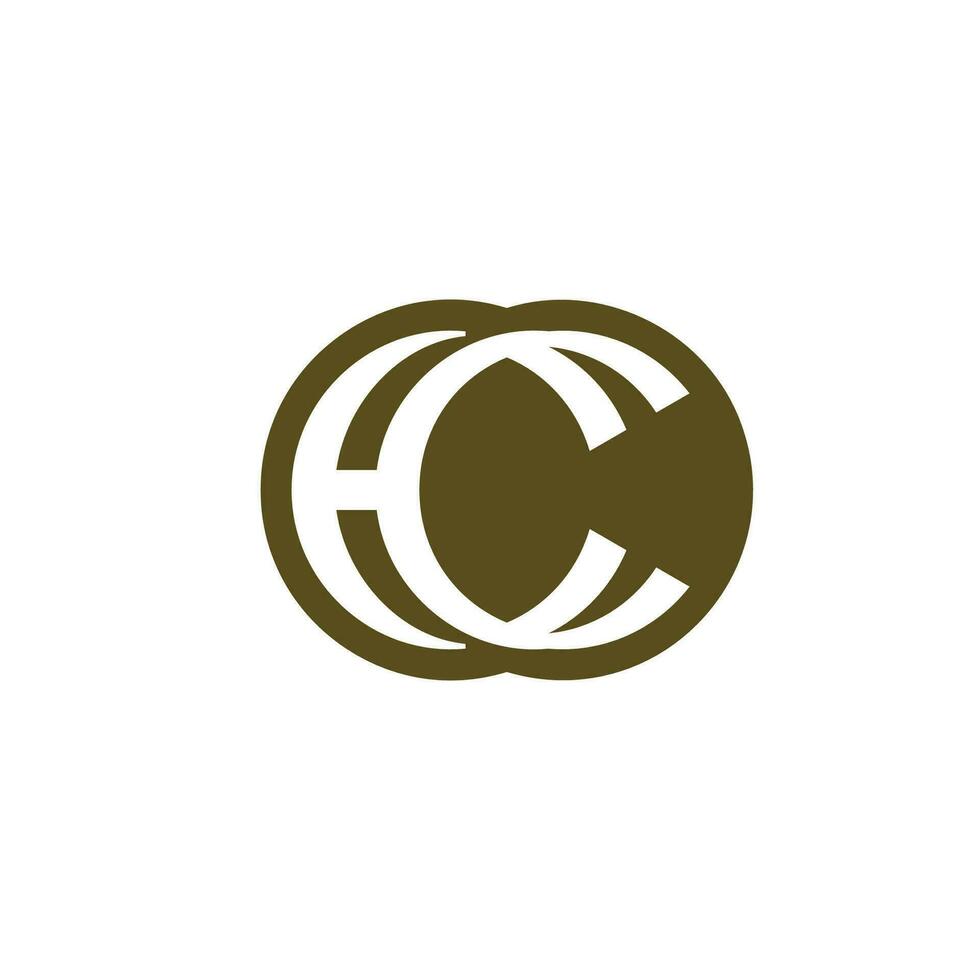 Letter HC or IH logo vector