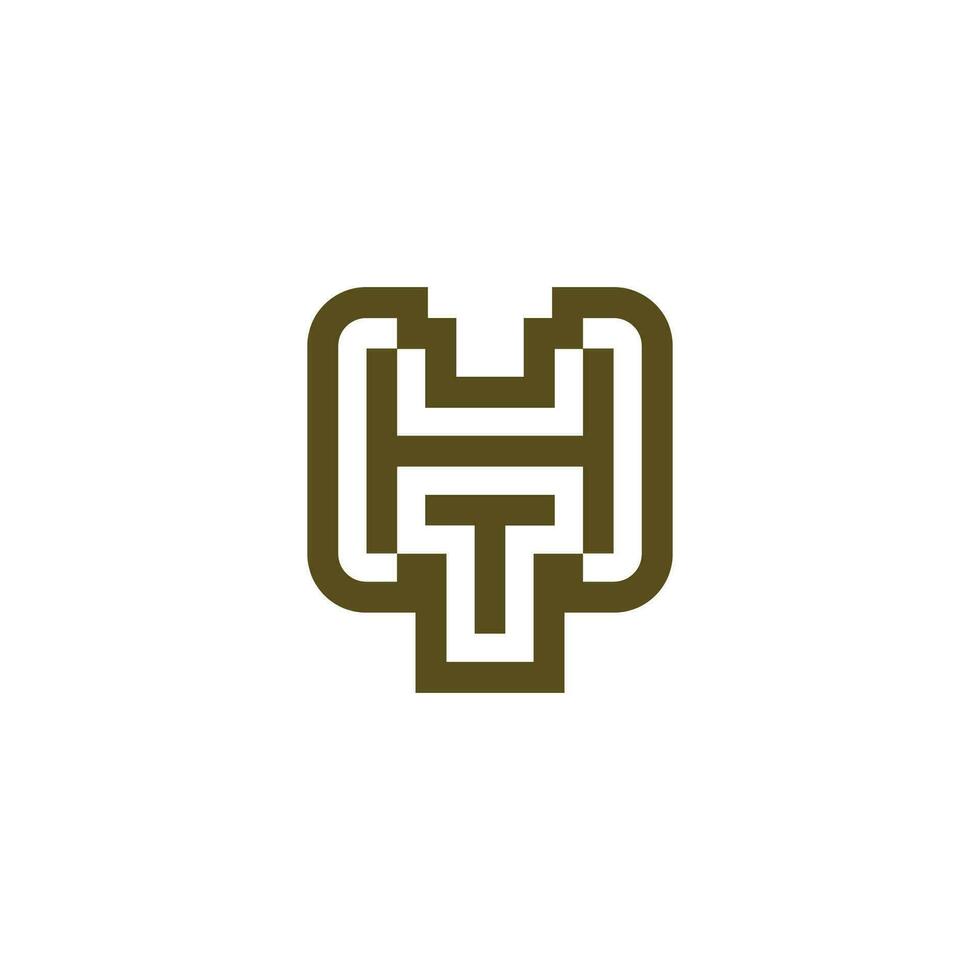 Letter HT or TH logo vector