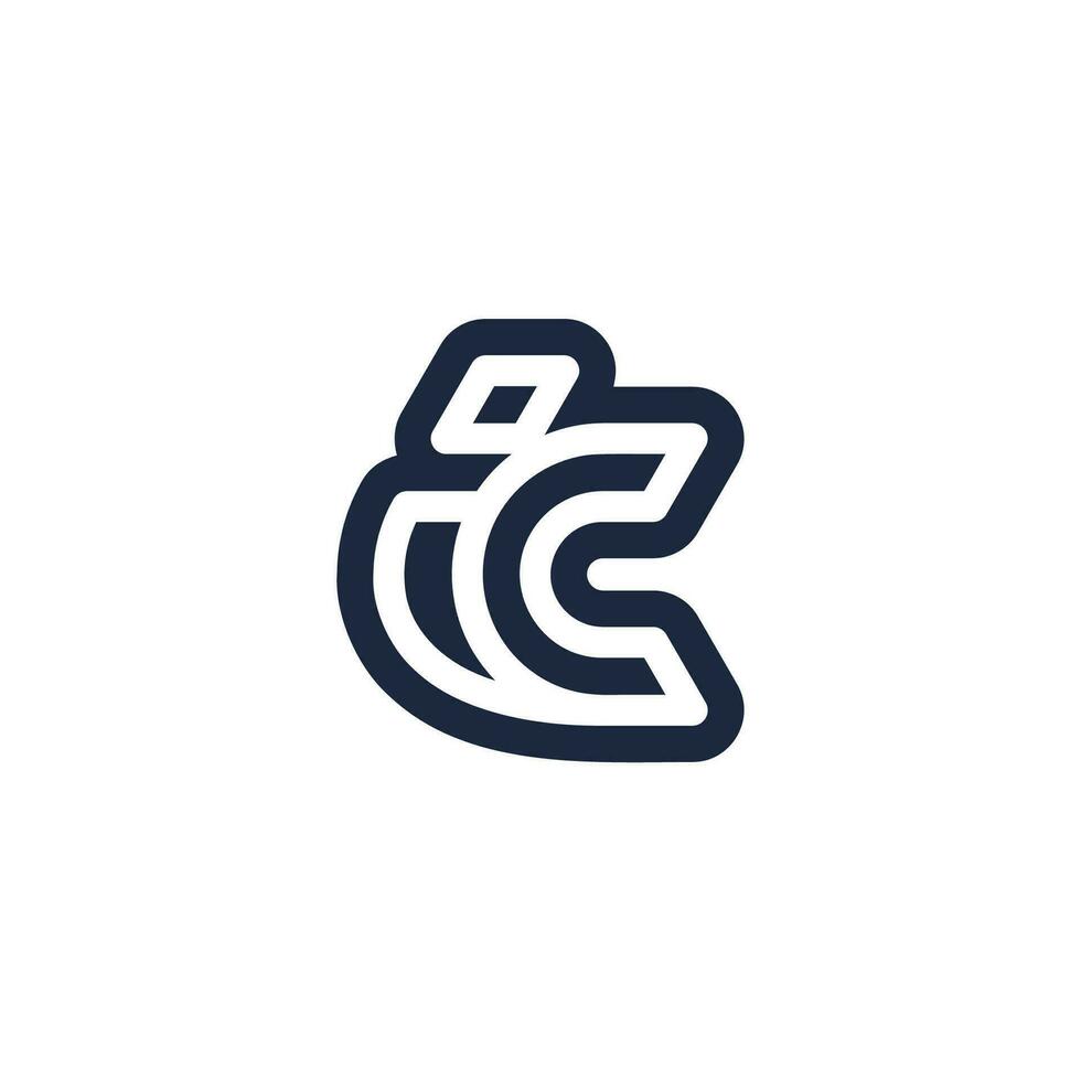Letter IC or CI logo vector